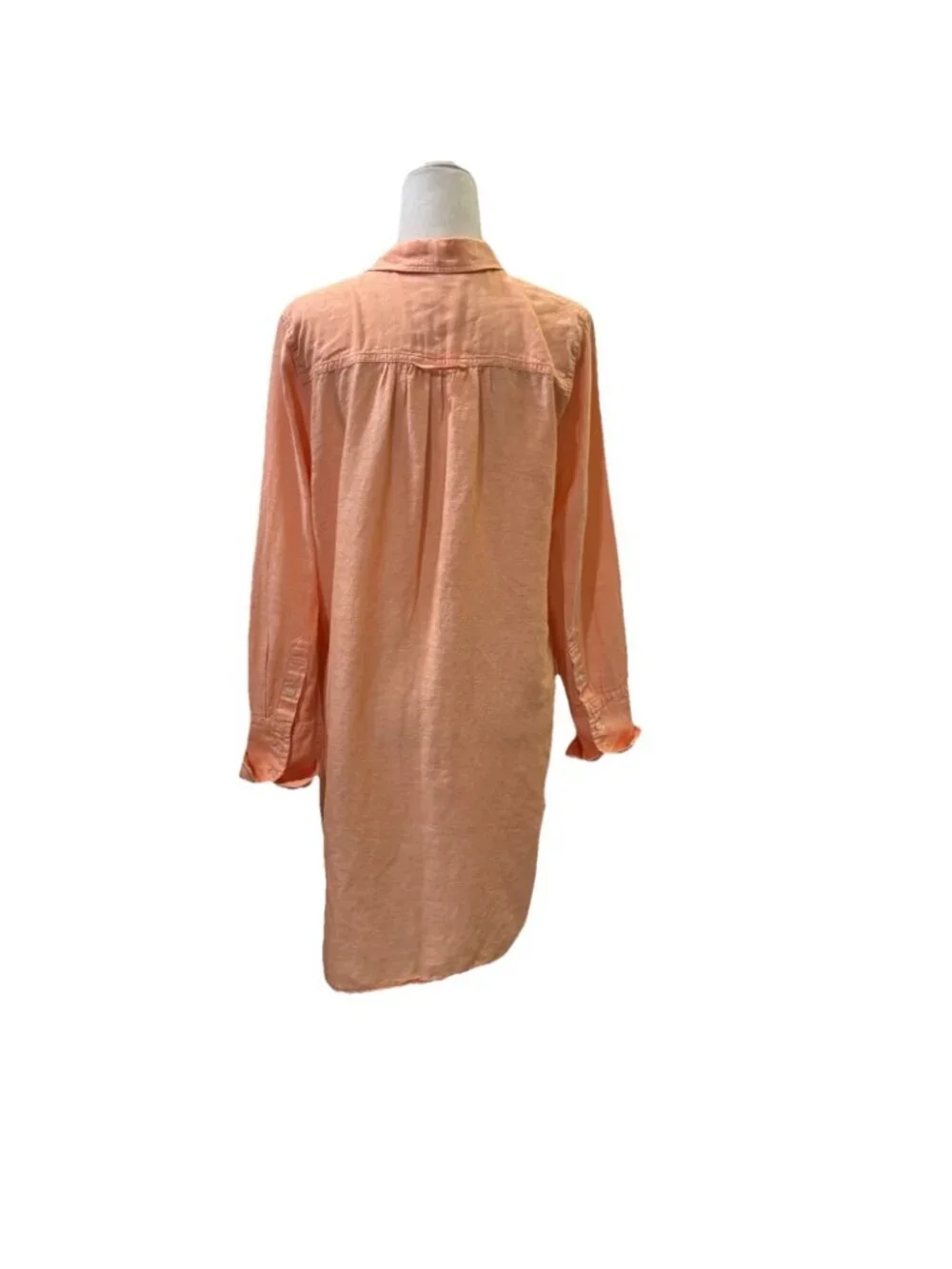 J Crew Coral Relaxed Fit Beach Shirt In Linen Cotton Size Medium